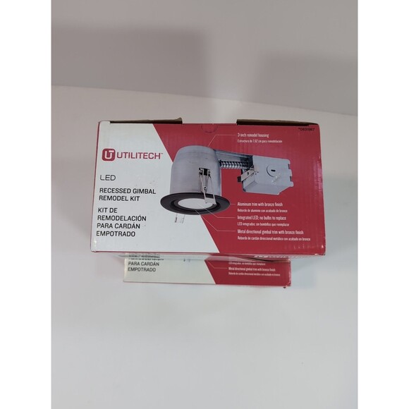 Utilitech LED 45-WATT Warm White 3000K LED Recessed Remodel Kit 3 Inch Set Of 2 - Picture 7 of 7